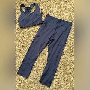 Avia 21” Capri Leggings And High Impact Adjustable Velcro Sports Bra Size: XS